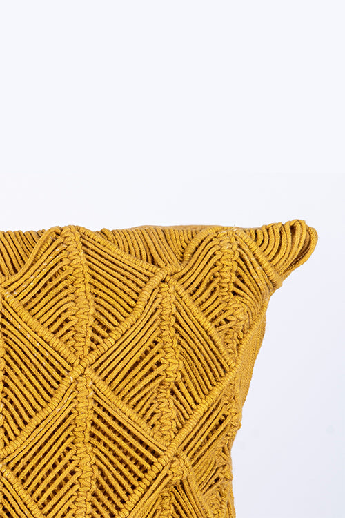 108Knots Cross Knot Hand-Knotted Cushion Cover (Single Pc)