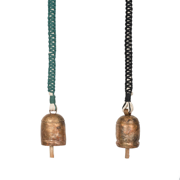 108Knots Intertwined Hand-Knotted Wind Chime with Metal Bell(Long)
