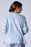 Dharan "Dili Top" Blue Block printed Shirt