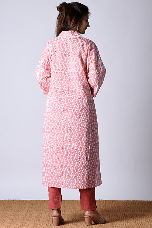 Dharan "Kaafsa Kurta" Coral Block Printed Kurta/Tunic