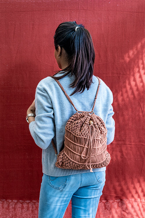 Summer Bloom Hand-Knotted Bag Pack