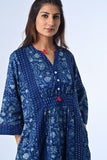 Dharan Yokma Indigo Pure Cotton Block Printed Dress For Women Online