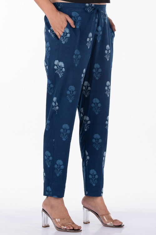 Dharan "Buta Pants" Indigo Block Printed Pants