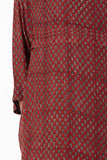 Dharan "Ruby Dress" Red Block Printed Dress With Slip