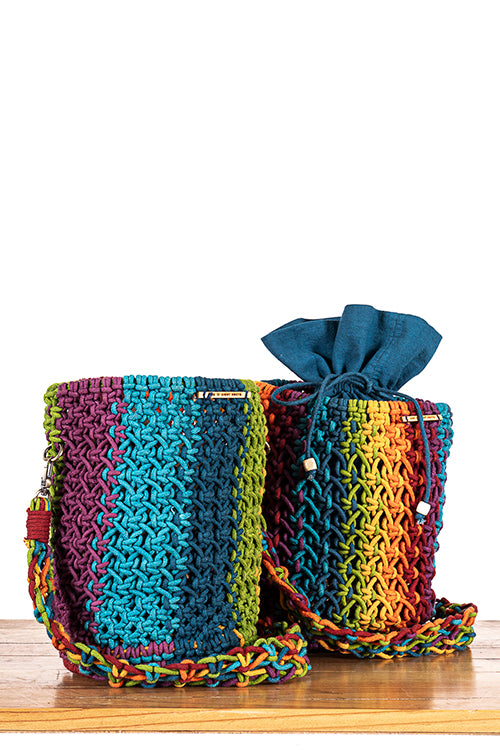 108Knots Cosmos Blended Hand-Knotted Bucket Bag