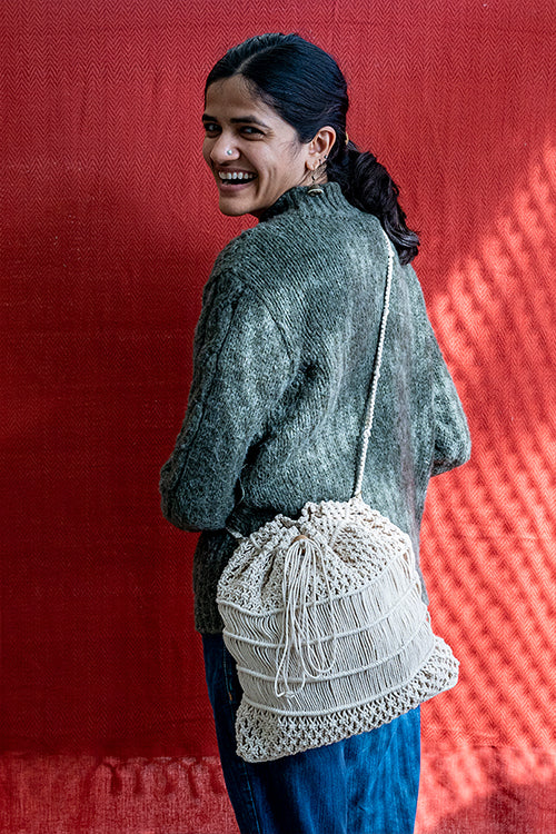 Summer Bloom Hand-Knotted Bag Pack