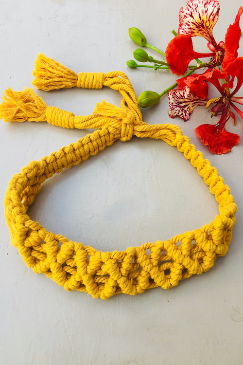 House of Macrame Headband - Mustard