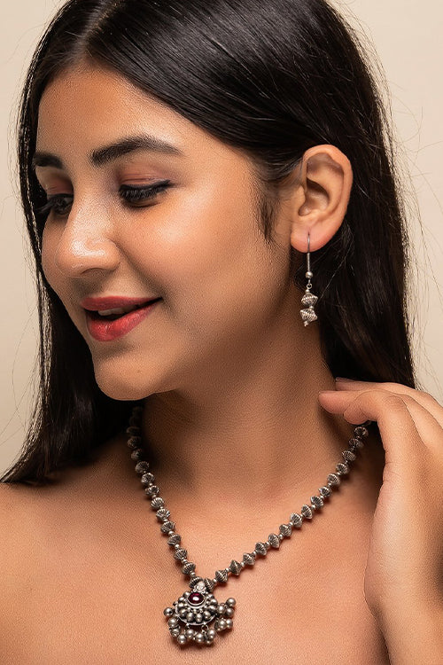 TICH Pure Silver Traditional Maharashtrian Set - Javmani Saaz