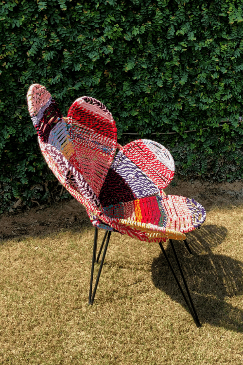 Sirohi Amber Textile Waste Flower Chair