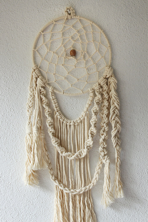 House of Macrame Macramé Elegant Navajo Dream-Catcher - Off white