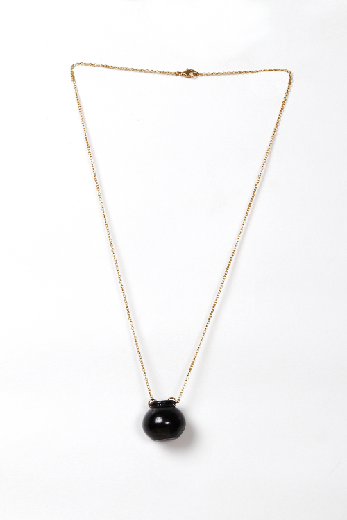 Kabbish'S Black Pottery Kalash Pendent
