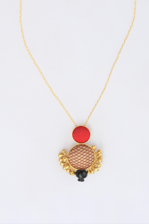 Kabbish'S Ghungaroo Bharatnatyam Necklace, Black Pottery