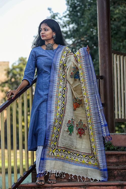 Diorama Designs Madhubani Cotton Dupatta