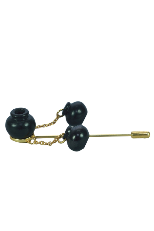Kabbish'S Handi Lapelpin, Black Pottery