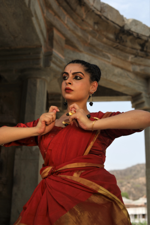 Kabbish'S Drop Bharatnatyam Earrings,Black Pottery