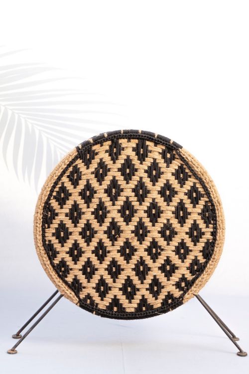 Asteroid Jute & Cotton Round Lamp