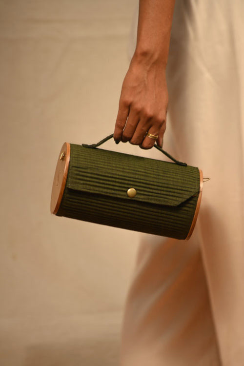 Buy Grey Box Clutch With Wooden Frame And Hand Embellished Bee KALKI  Fashion India
