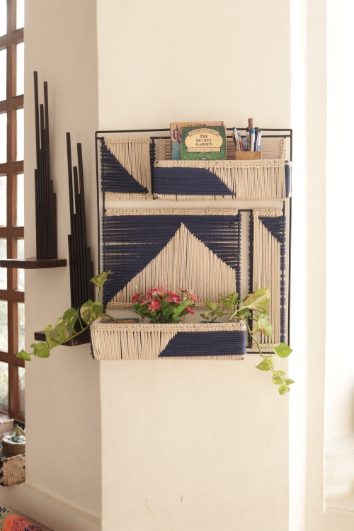 Noir Recycled Cotton Wall Organizer