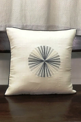 Bun.Kar Bihar 'Santih' Sujini Embroidery Silk Cushion Cover
