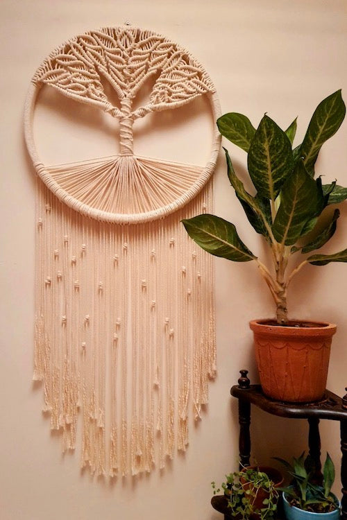 Vishal Tree Of Life Handcrafted Macrame Dream Catcher Online