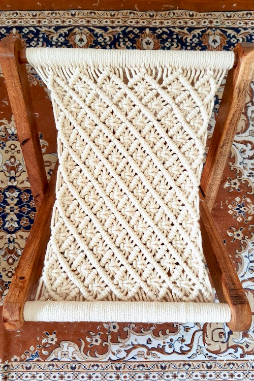 Macrame Stool House of Macrame Macrame Foldable Stool – Okhaistore