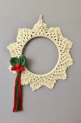 Christmas Wreath Macrame Wall Hanging Online 