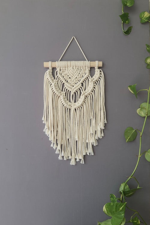 Macrame Handcrafted 'Waterfall' Wallhanging - Small