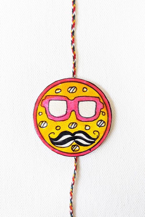 Okhai 'Amara' Yellow Madhubani Paint Rakhi