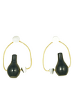 Kabbish'S  Black Pottery Pyau Geometric Framed Earrings