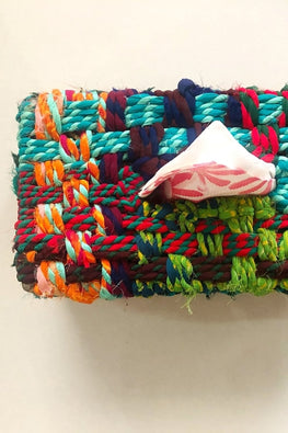 Sawan Upcycled Textile Tissue Box