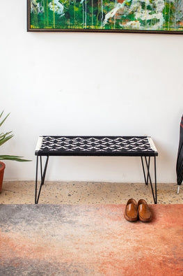 Birdy Recycled Cotton Metal Bench