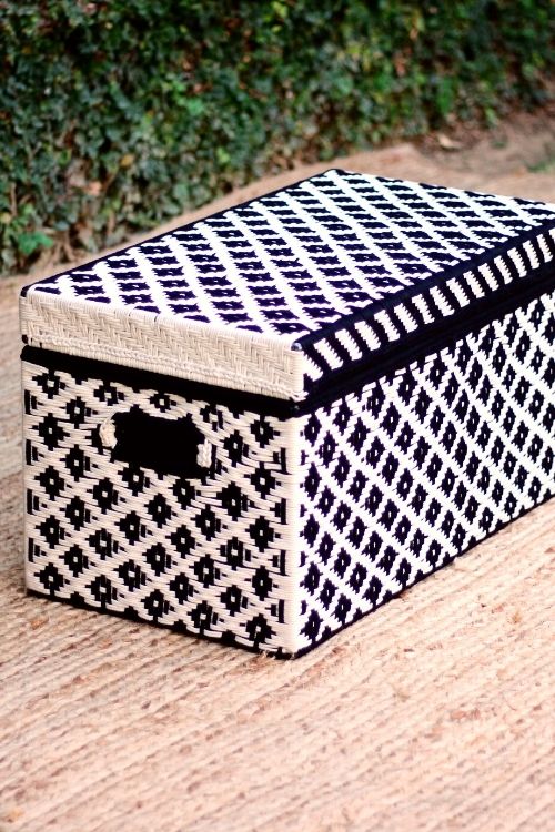 Sirohi Ikkat Black & White Cotton Trunk