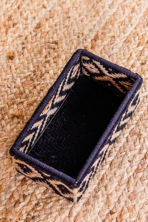 Sirohi Memories Trinket Storage Tray - Jute & Black
