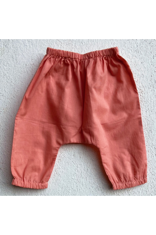 Whitewater Kids Unisex Organic Koi Peach Angrakha Top With Pants