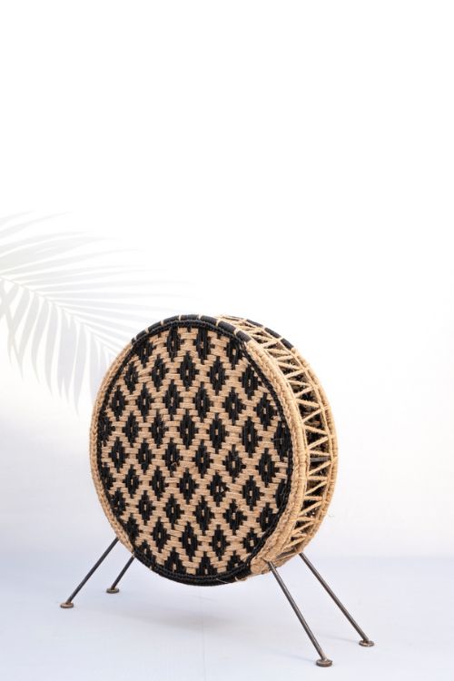 Asteroid Jute & Cotton Round Lamp