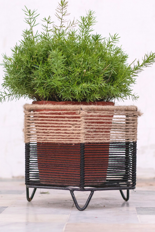 Rustic Cotton & Jute Planter