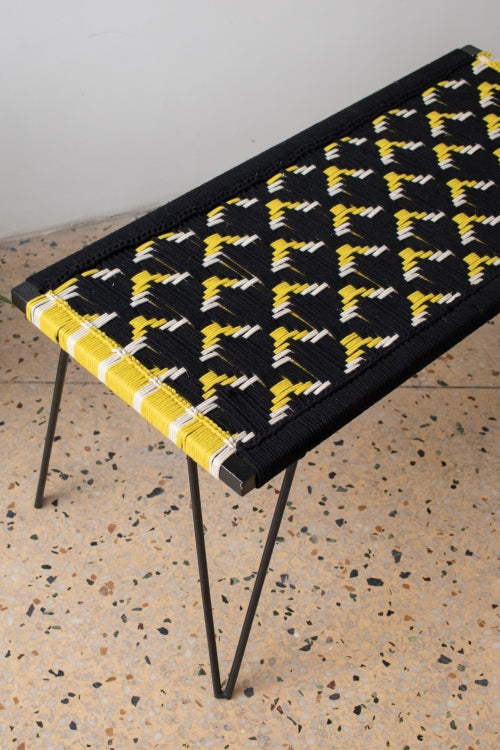 Sirohi Busy Bee Recycled Cotton Metal Bench