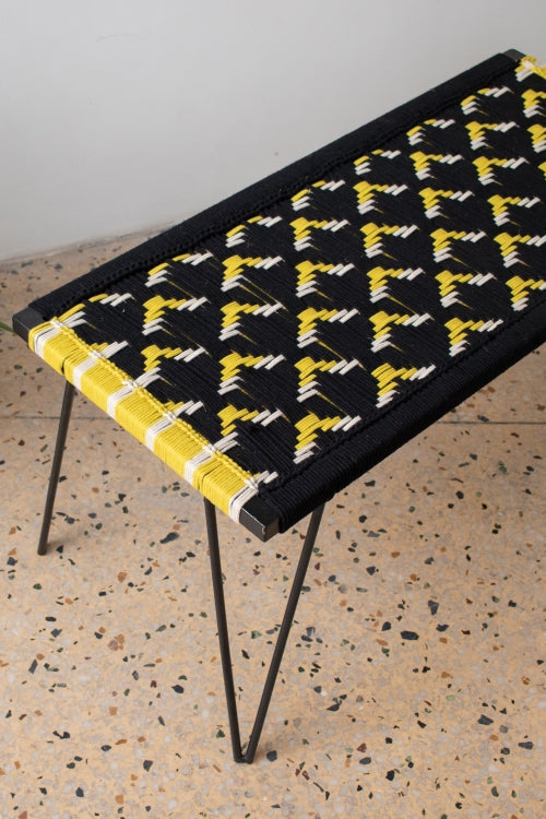 Busy Bee Recycled Cotton Metal Bench