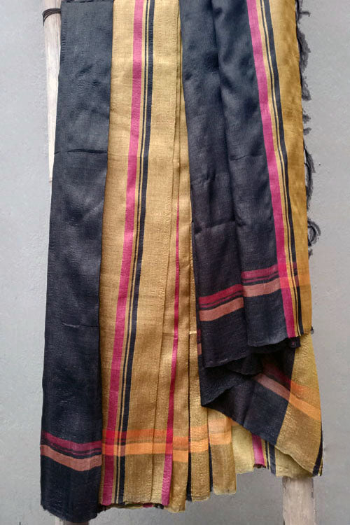  Indrani Handwoven Black Silk Saree Online