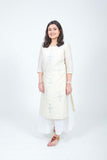Urmul Viaan White Hand Embroidered Chanderi Kurta For Women Online