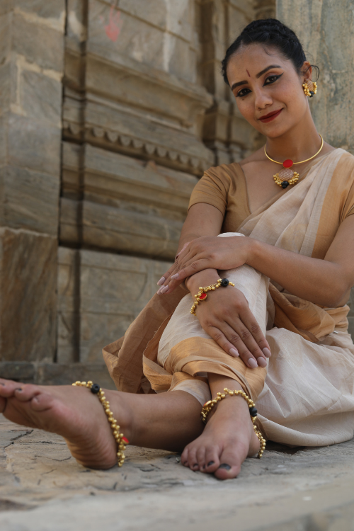 Kabbish'S Bharatnatyam Ghungroo Payal, Black Pottery