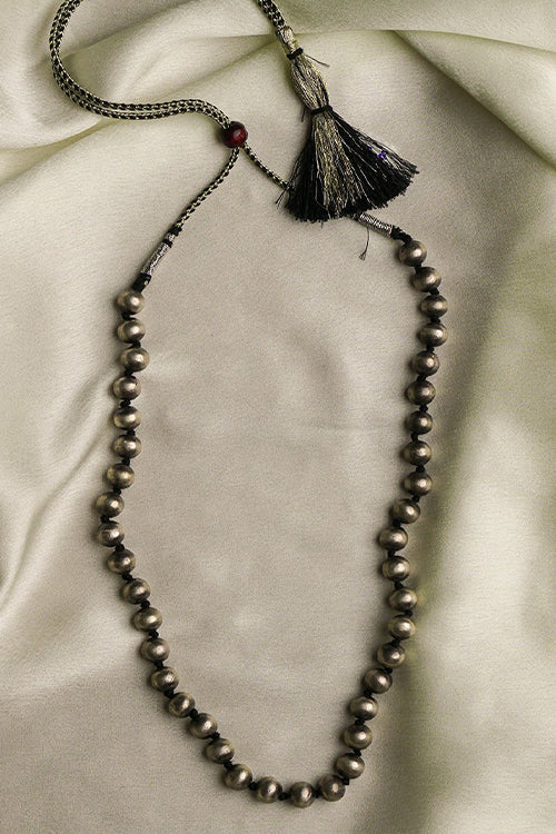 TICH Pure Silver Traditional Maharashtrian Neckpiece - Golmanisaar