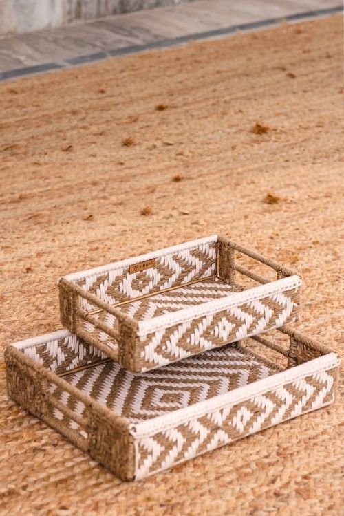 Sirohi Heera Natural Jute Tray