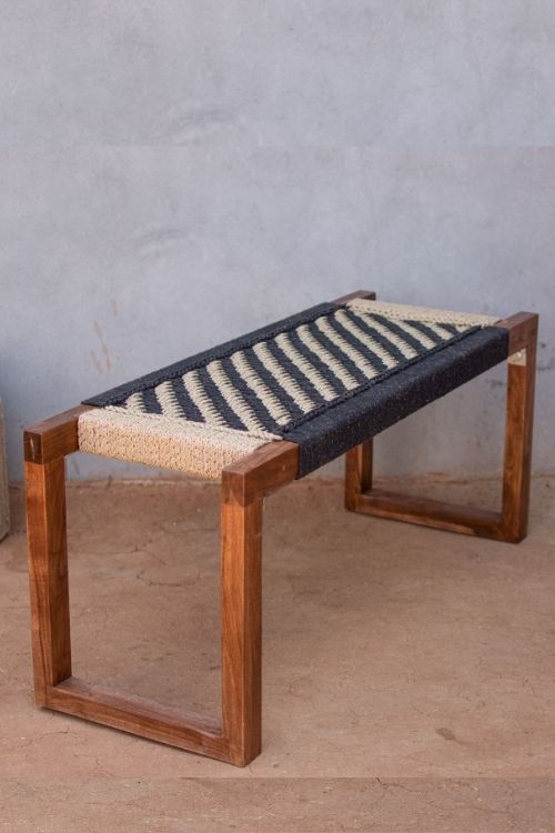 Sadabahar Cotton Wooden Bench