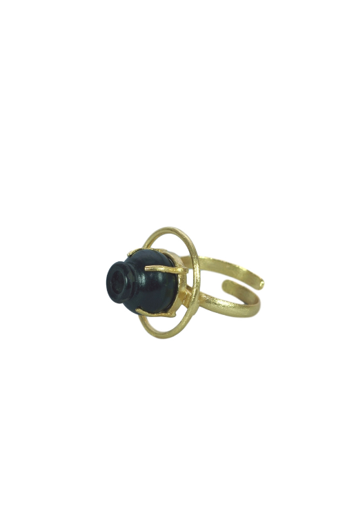 Kabbish'S Kalash Ring, Black Pottery