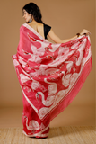 GC 'Swan' Handwoven Hand Batik Pure Silk with SilkMark Saree