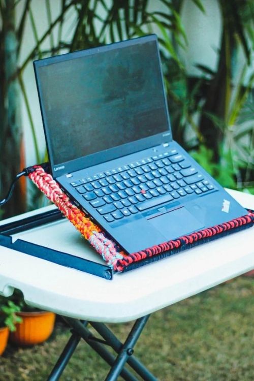 Sirohi Sarangi Upcycled Textile Laptop Table