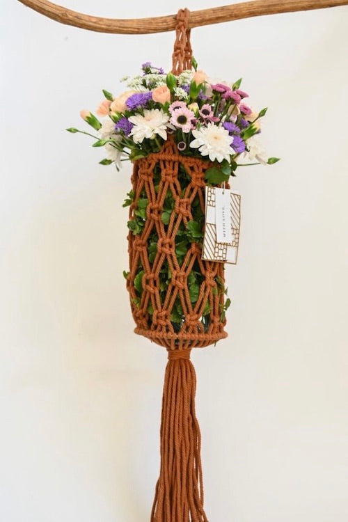 House Of Macrame 'Rustic' Bottle Holder Carry Bag