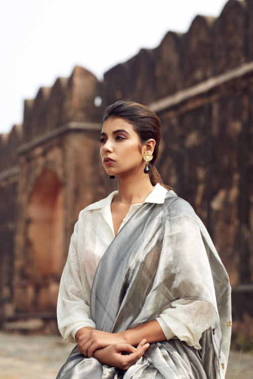 Kabbish'S Mehrab Dangler Earrings, Black Pottery
