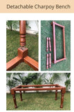Rangeen Jute & Textile Wooden Bench